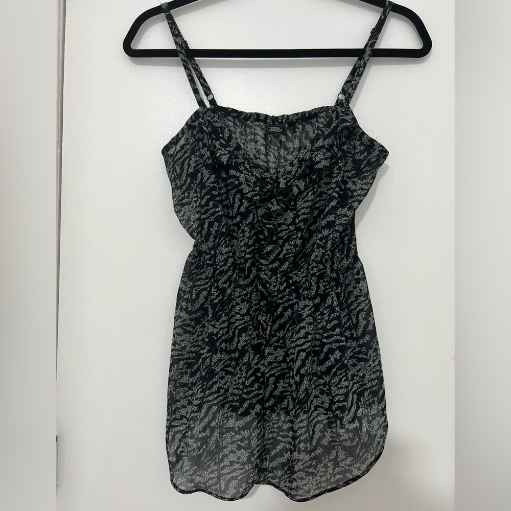 Vintage Guess Camisole / Tank - Flowy - Zebra Stripe - Black White - Sma…